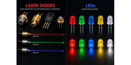 Diode laser vs LED : principales différences, performances, applications et quel est le meilleur ?