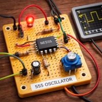 Oscillateur 555 : fonctionnement, schéma de circuit, formule de fréquence et applications