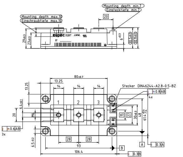 FF300R17KE3_S5 Package Outlines